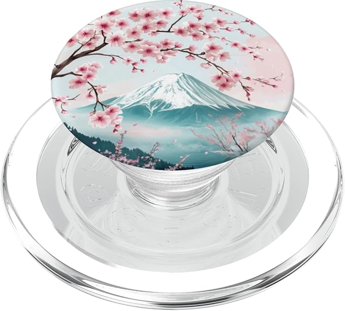 Cherry blossom with Fuji mountain Cherry blossom PopSockets PopWallet for MagSafe