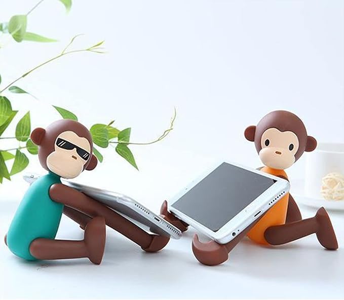 Cute Desk Accessory Funny Desk Decor - Adjustable Phone Holder for Smartphones &amp Tablets (Green)