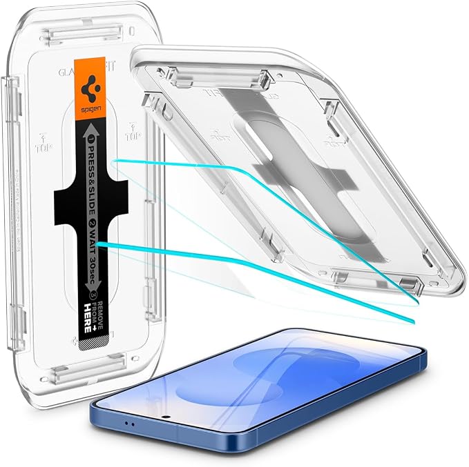 Spigen GlasTR EZ FIT Tempered Glass Screen Protector for Galaxy S24 Ultra | 9H Hardness Tempered Glass Easy Installation Kit Case-Friendly Crystal Clear Touch Responsive Oleophobic Coating