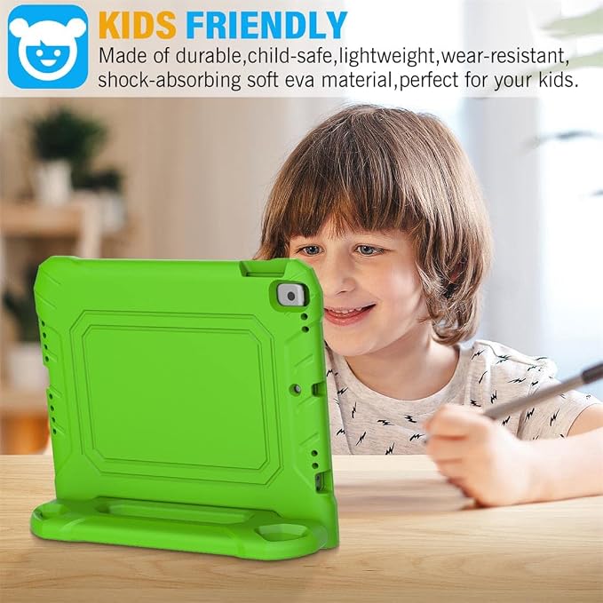 SUPLIK Kids Case for iPad 9th/8th/7th Generation -10.2 inch 2021/2020/2019 Built with Screen Protector Durable Shockproof Handle Stand Case for Apple iPad Gen 9/8/7 Black
