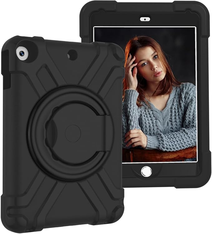 AKABEILA Compatible with Amazon Fire HD 8 2020/2022 Tablet Case，Rugged Kids Case with Stand Lightweight Shockproof Kids Friendly Tablet Cover Black
