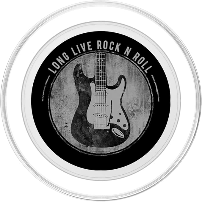 Long Live Rock And Roll Classic Electric Guitar PopSockets Adhesive PopGrip