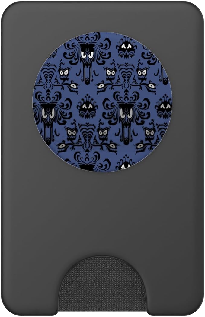 Spooky Wallpaper Halloween Pattern Purple PopSockets PopGrip: Swappable Grip for Phones &amp Tablets PopSockets Adhesive PopGrip