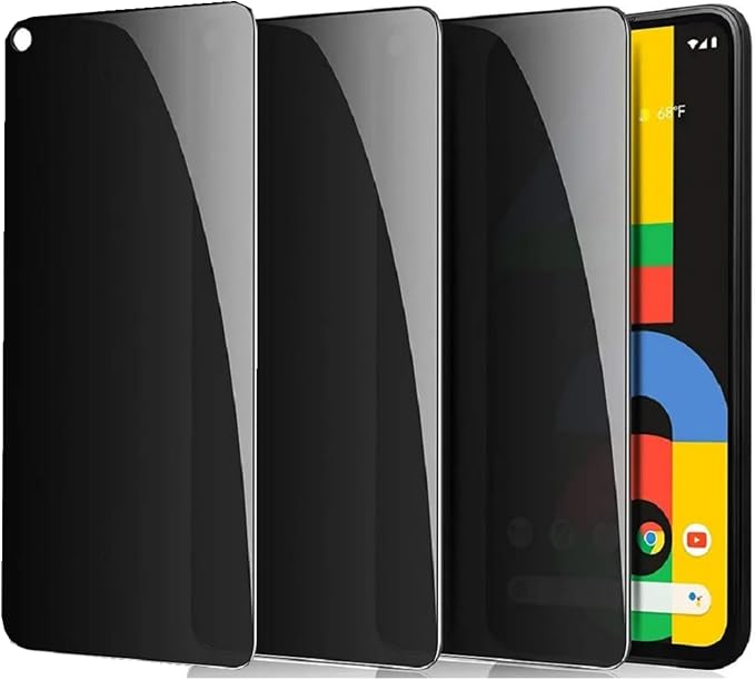 3 Pack Privacy Screen Protector for Google Pixel 4 9H Hardness [Anti-Scratch] Full Coverage Anti-Spy Tempered Glass Film for Google Pixel 4 [Don’t Support Fingerprint Unlock] | 9H Hardness Anti-Spy T