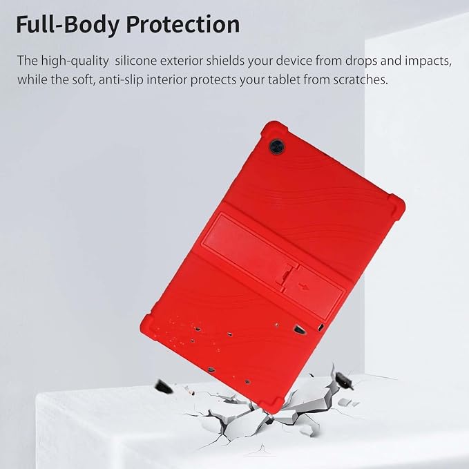 Case for T-Mobile Revvl Tab 2 10.1-InchCompatible with T-Mobile Revvl Tab 2 Android Tablet–Soft Silicone Protective Cover with Kickstand Shockproof Drop-Resistant Business-Style Stand(Black)