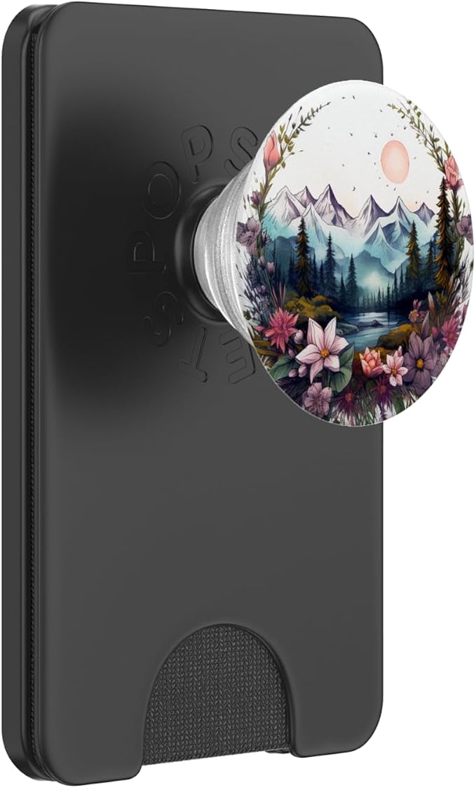 Boho Chic Floral Wreath Forest Nature Mountain Cute Pastel PopSockets PopGrip for MagSafe