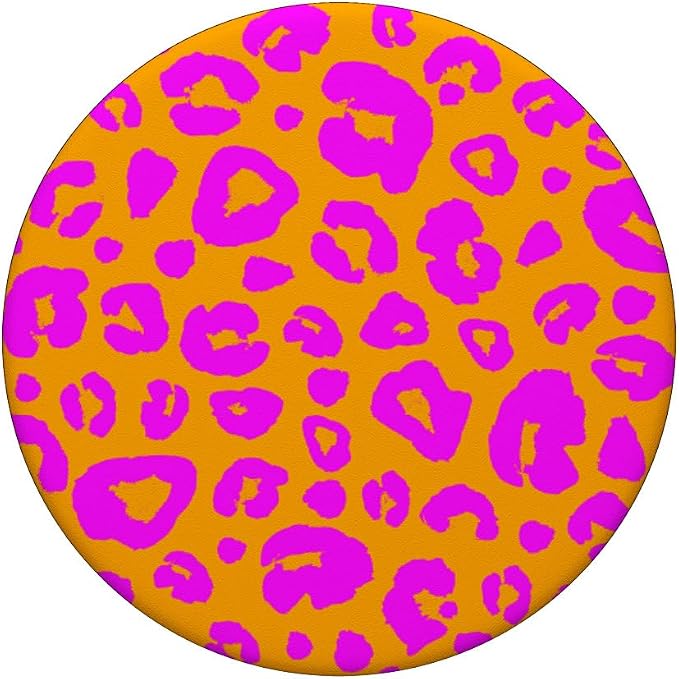 Cheetah Leopard Pattern Pink Orange PopSockets Adhesive PopGrip