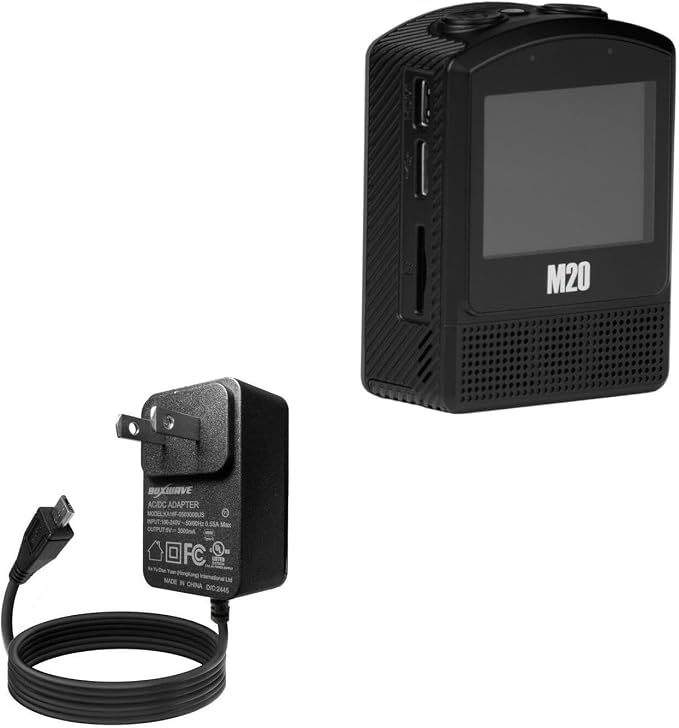BoxWave Charger Compatible with SJCam M20 - Wall Charger Direct (15W) Rapid Charge Your Device with Built-in 3ft Cable