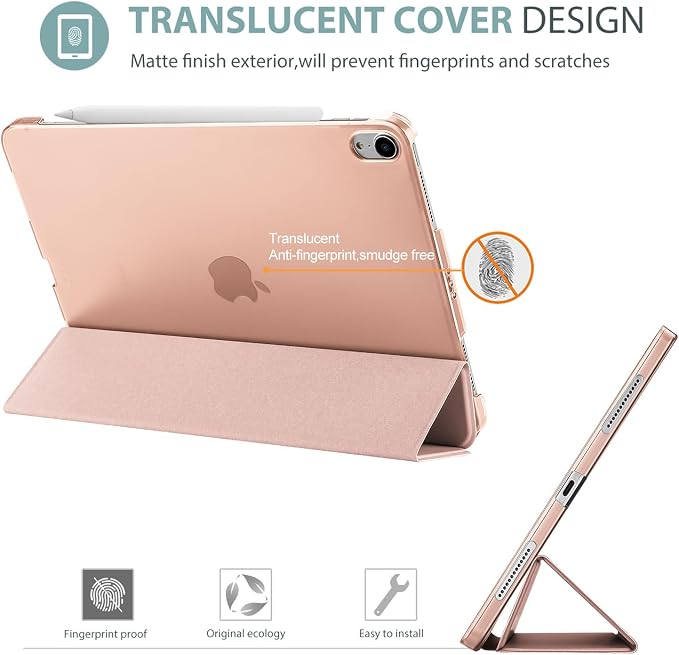 ProCase Smart Case for iPad Air 11-inch M4/M3/M2 &amp Air 10.9 5th/4th Gen | Hard Back Cover with Auto Sleep/Wake Slim Lightweight Case for iPad Air 11 2026/25/24 &amp 10.9 2022/2020-Aqua