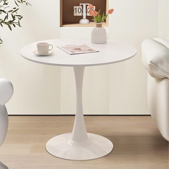 SoarFlash Kitchen Table and Chairs for 2, 24" Dining Table Set for 2 with Velvet Upholstered Chairs, 3 Piece Round Kitchen Table Set, Dining Room Table Set for Small Space, Apartment