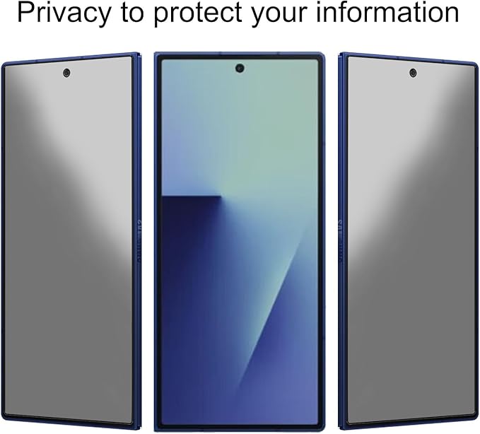 2 Pack Matte Privacy Screen Protector for Samsung Galaxy Z Fold 7 Anti-spy Anti Glare Tempered Glass Flim Front+Back