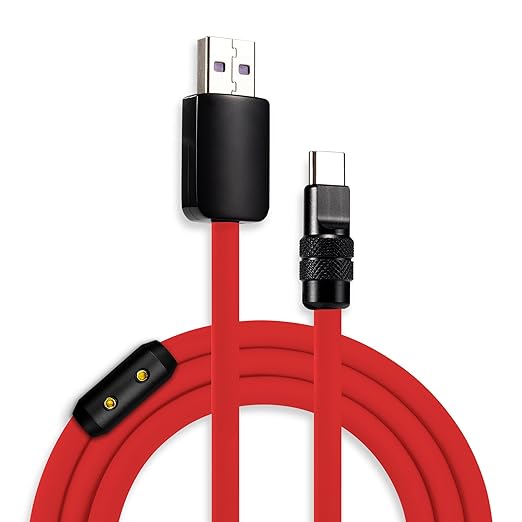 chubbycable 120W USB-A to C Cable Silicone Charging Cord Blue 6.6FT | 6mm Extra Thick 45000+ Bend Tested 480Mbps Data Transfer E-Marker Safety Chip Tangle-Free Design