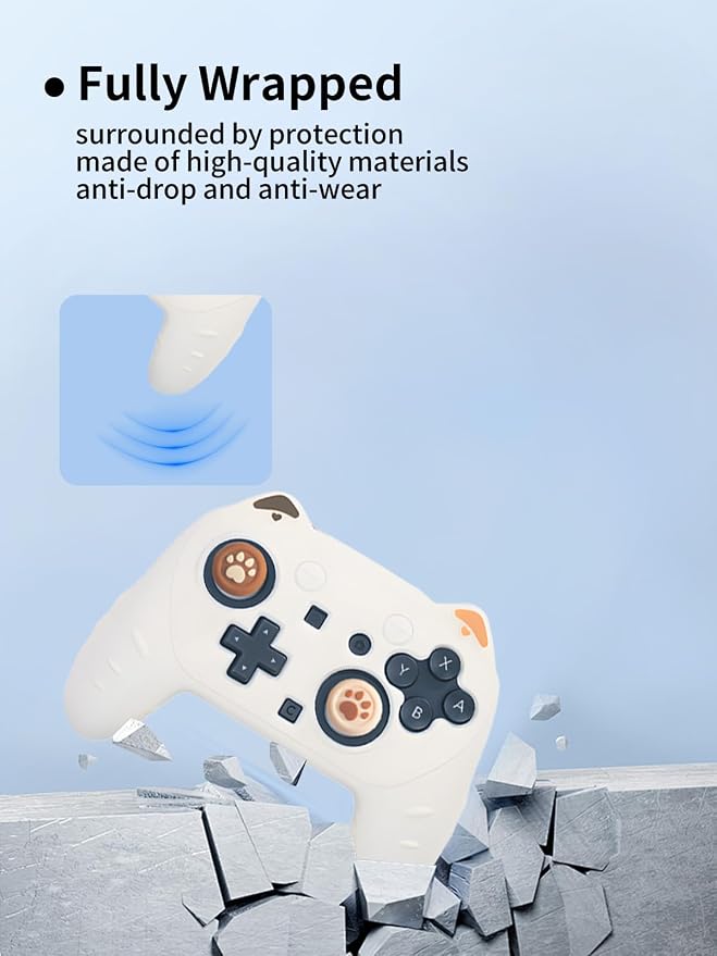 Case for Nintendo Switch 2 Pro ControllerUYRUREL Premium Sillence MaterialShock-Absorbing and Anti Drop Protection Soft Shellwith Stickers and Thumb GripsBlack.