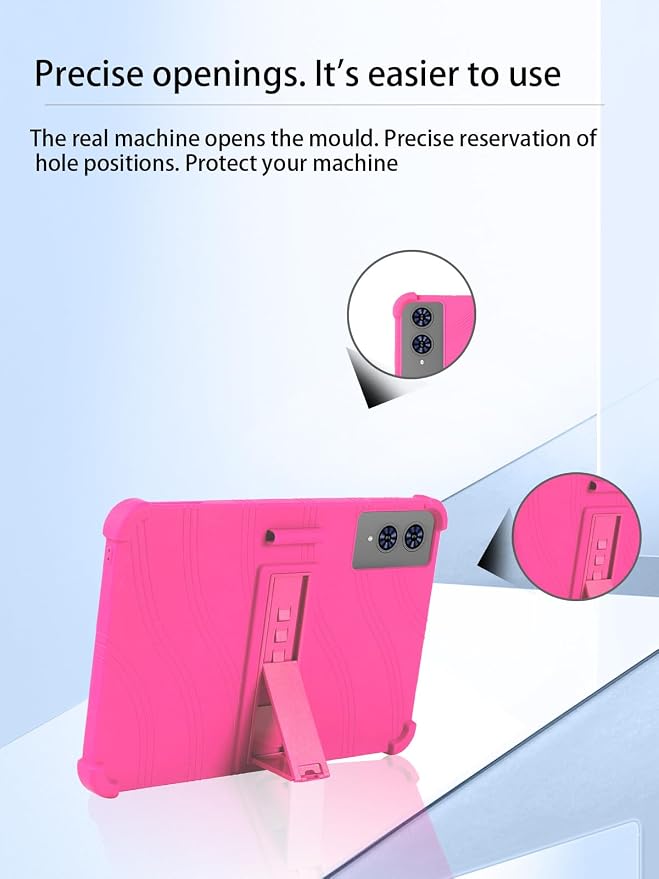 for Teclast T65 Android 16 Tablet13.4 2.5K Ultra Clear Display Tablet Model CaseUYRUREL Soft Silicone Adjustable Stand Cover Lightweight Kids FriendlyRosered.
