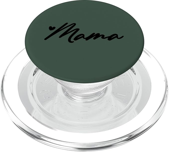 Black Hunter Green Heart Mama PopSockets Adhesive PopGrip