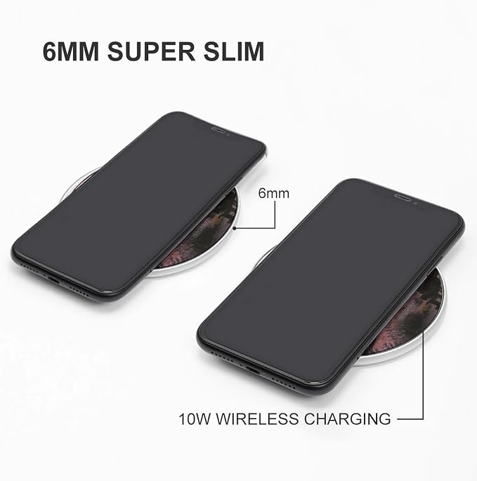 Sacred Heart and Flower Slope Wireless Charger with Aluminum Alloy Frame Qi Certified Fast Wireless Charging Pad 10W Charging Station Portable Phone Charger for All Wireless Charging Phone