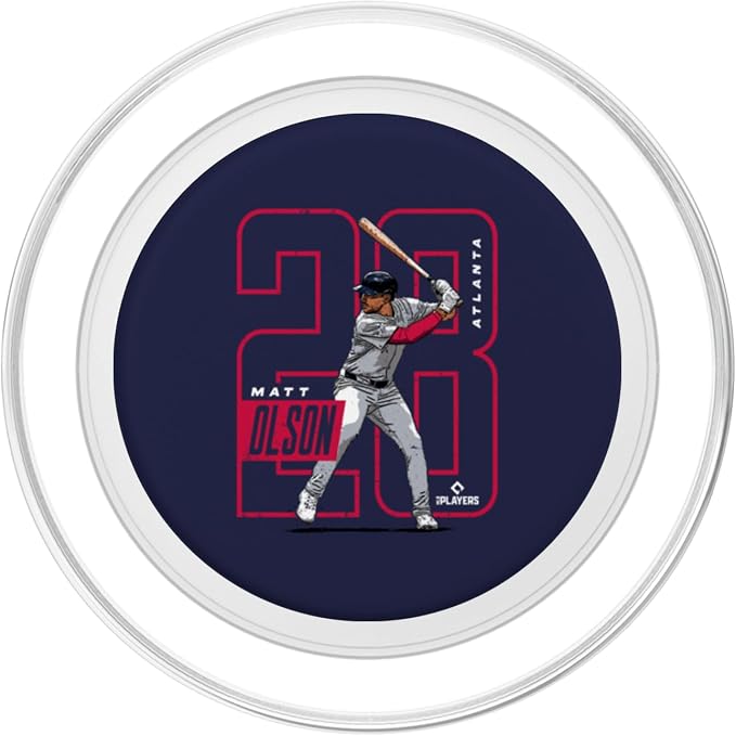 Matt Olson | Atlanta Baseball MLB Players | MLBOLS4025-S PopSockets PopGrip for MagSafe