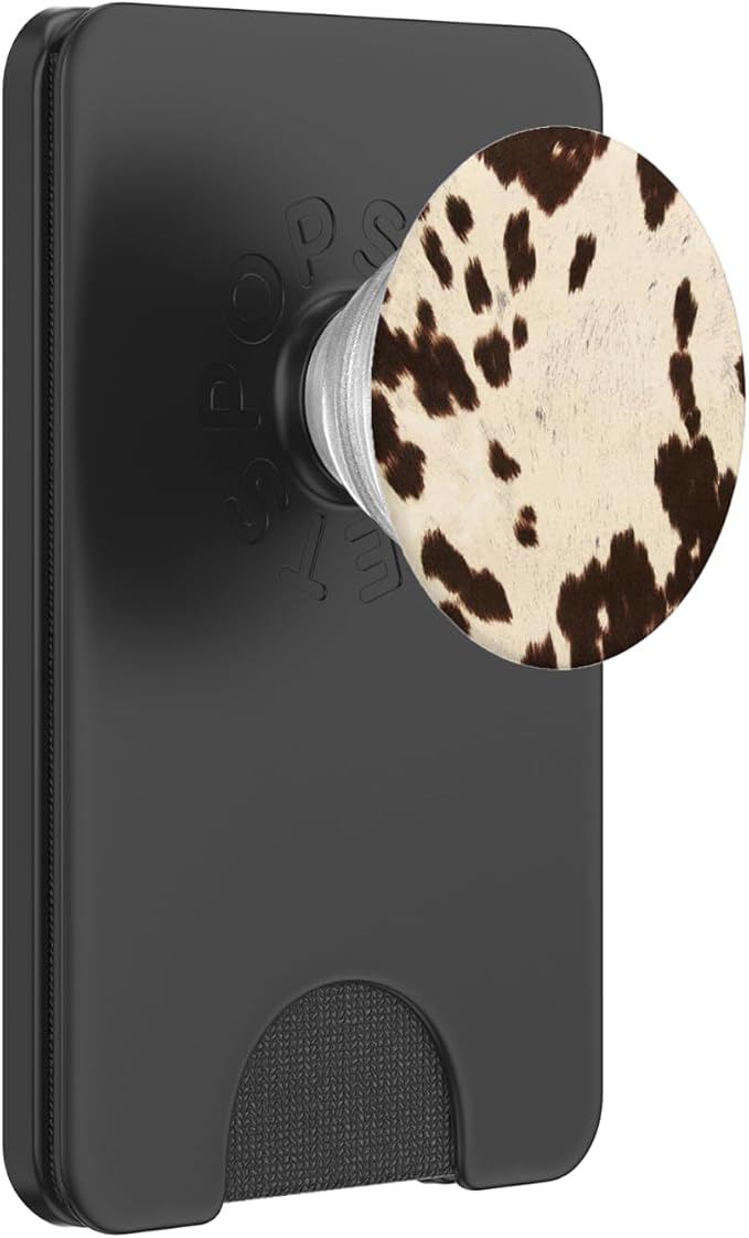 Black &amp White Cute Hide Cow Skin PopSockets Adhesive PopGrip