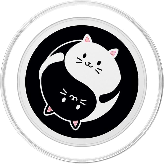 Yin Yang Cat Pop Socket for Phone PopSockets Kitten Yin Yang PopSockets Standard PopGrip