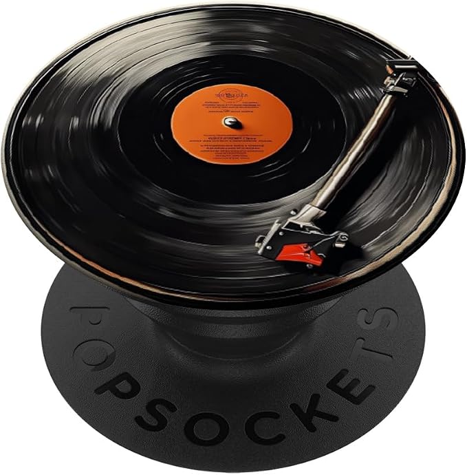 Vinyl Record Player Vinyl Collector Retro Music Lover PopSockets Adhesive PopGrip