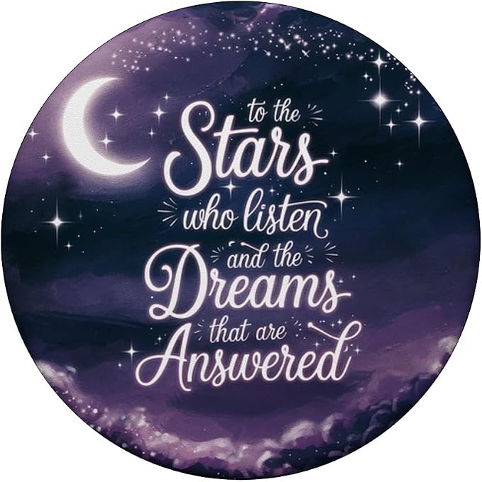 Celestial Stars and Dreams Night Sky Quote Design PopSockets PopWallet for MagSafe