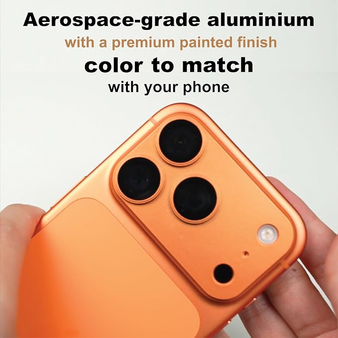 for iPhone 17 Pro Camera Lens Protector 2 Pack | Aerospace-Grade Aluminium with [ Automotive-Grade Spray Paint Craft ] | Anti-Glare Sapphire Glass | Colour-Matched Finish Pacific Blue