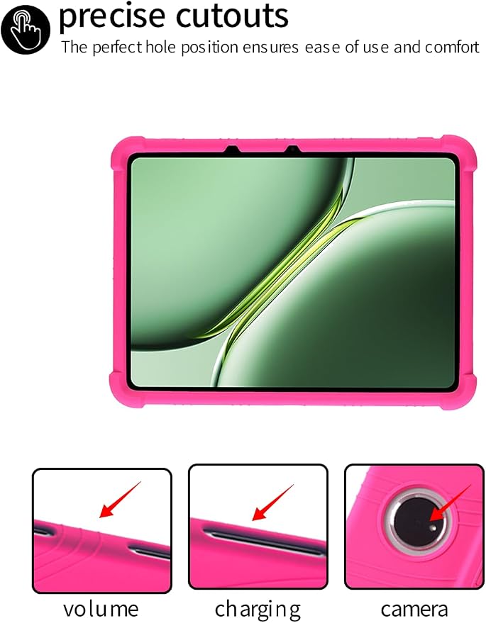 for OnePlus PAD 2 2024 Tablet CaseSoft Silicone Adjustable Stand Shockproof Kids Friendly for OnePlus PAD 2 12.1 (Black)