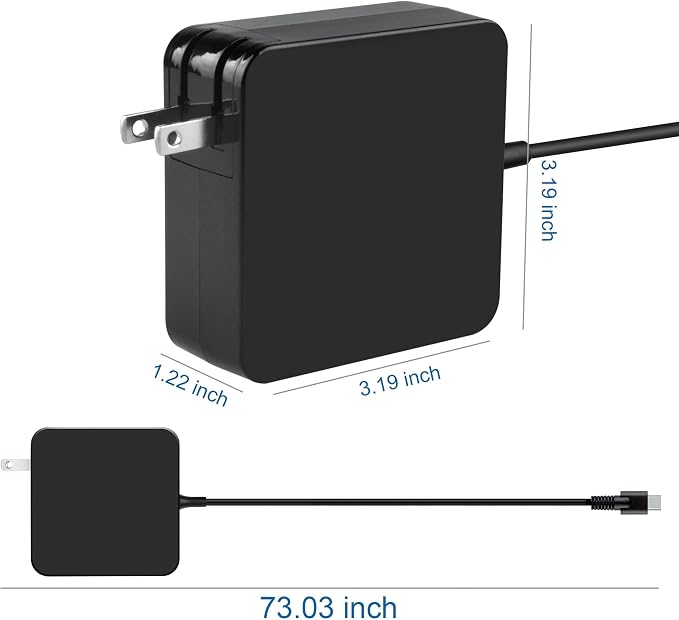 90W Type C USB-C Power Adapter Fast Charger Compatible with Samsung Chromebook Acer Lenovo