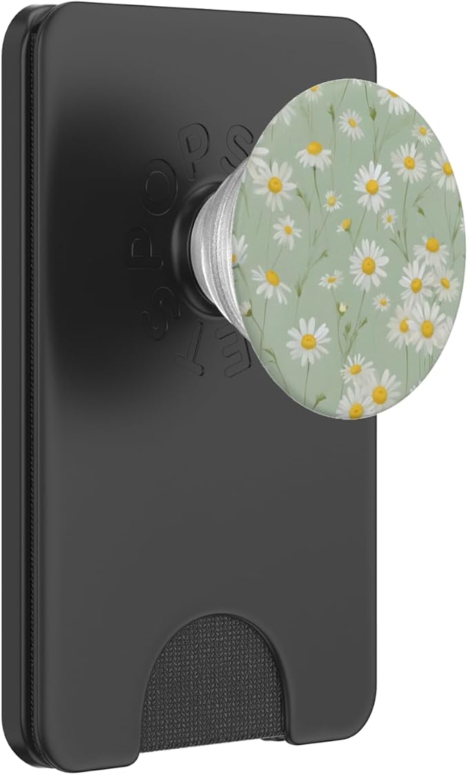 Daisy Flower Floral Sage Green PopSockets Adhesive PopGrip