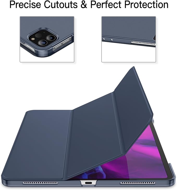 JETech Case for iPad Pro 12.9-Inch (2020/2018 Model 4th/3rd Generation) Compatible with Pencil Cover Auto Wake/Sleep (Black)