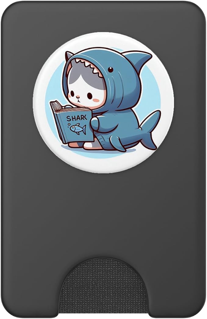 Shark Cat PopSockets PopWallet for MagSafe