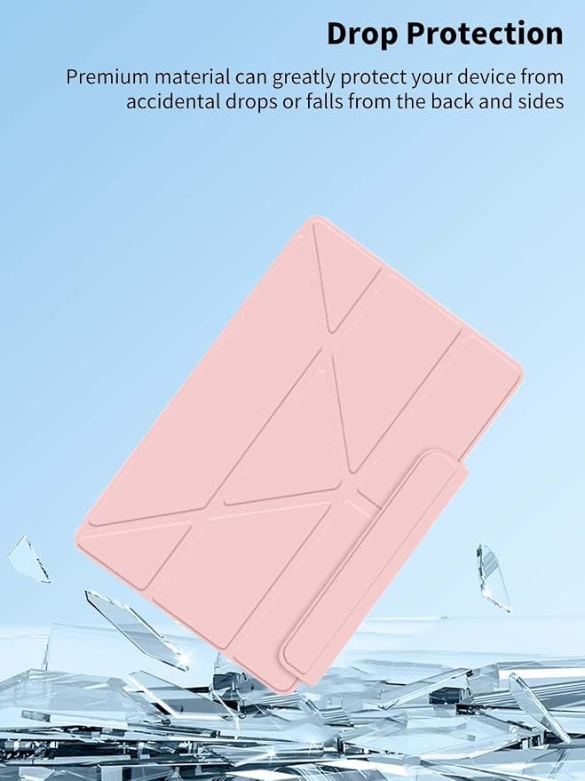 Case for OnePlus Pad 3 Tablet 13.2inchNOUKAJU Tablet Protection CoverAdjustable BracketDrop-ResistantAnti-ScratchProtection Case for OnePlus Pad 3 Tablet(Pink)