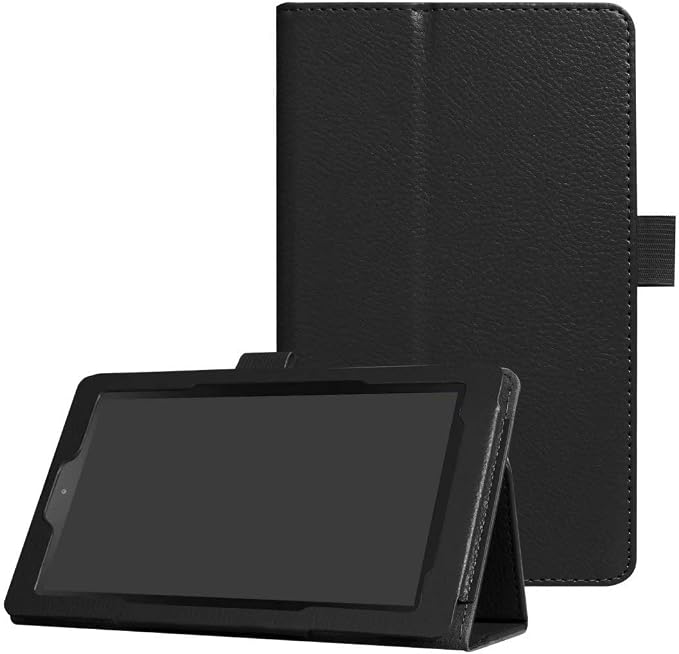 Tablet Cover for Amazon Kindle Fire 7 5th Generation(Model:SV98LN2015 Release)Ultra Slim Folio Stand Lightweight Leather Case for Kindle Fire HD7 5th Gen 7 (Li-Brown)