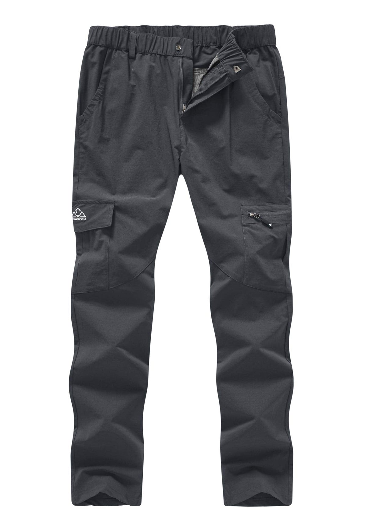 YSENTO Women's Hiking Pants Lightweight Stretch Quick Drying UPF 50 Camping Travel Work Cargo Pants 6 Pockets Dark Grey Size XL