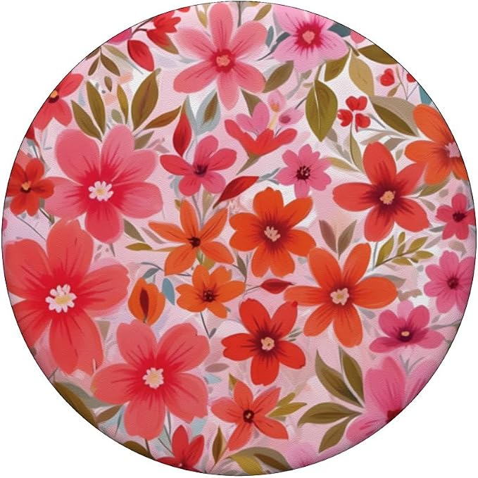 Cute Flower Pink Floral PopSockets Adhesive PopGrip