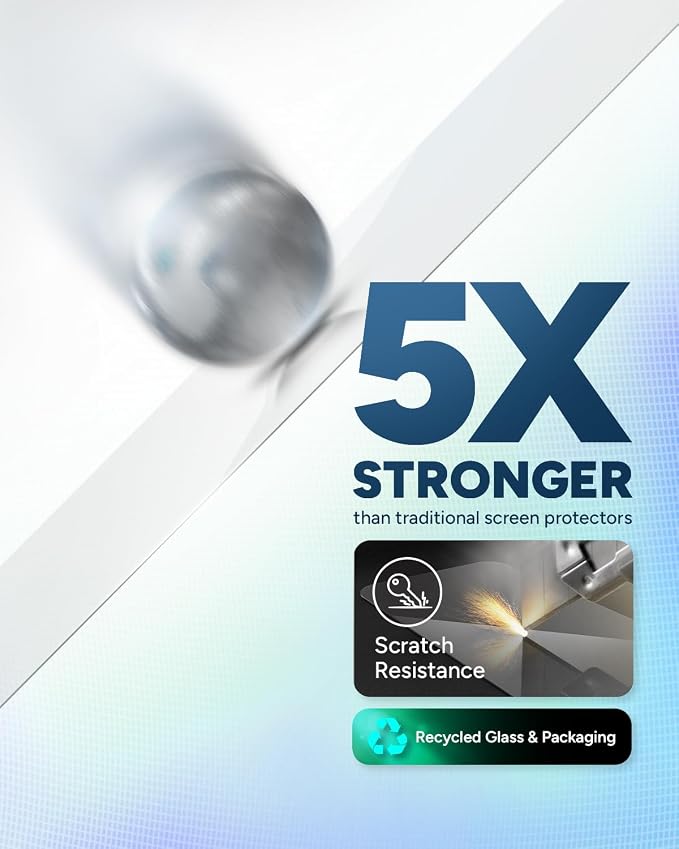 ZAGG InvisibleShield Glass Elite Google Pixel 8 Pro Screen Protector - 5X Stronger with Reinforced Edges Scratch &amp Smudge-Resistant Surface Easy to Install