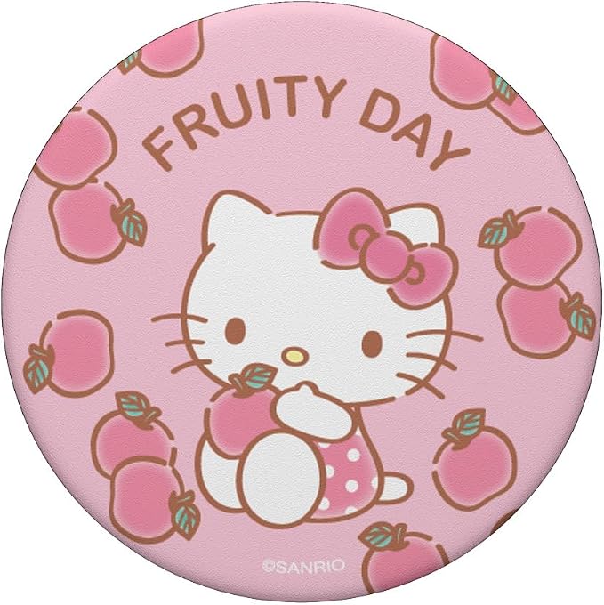 Hello Kitty Pink Apples Fruity Day PopSockets Adhesive PopGrip