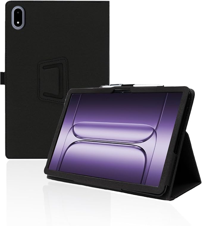 for OnePlus Pad 3 2025 13.2 Inch Android Tablet CaseBOVUGAC Folding Stand Protective Cover with Pencil Holder and Wrist StrapFull Protection Premium PUScratch Resistant(Black)