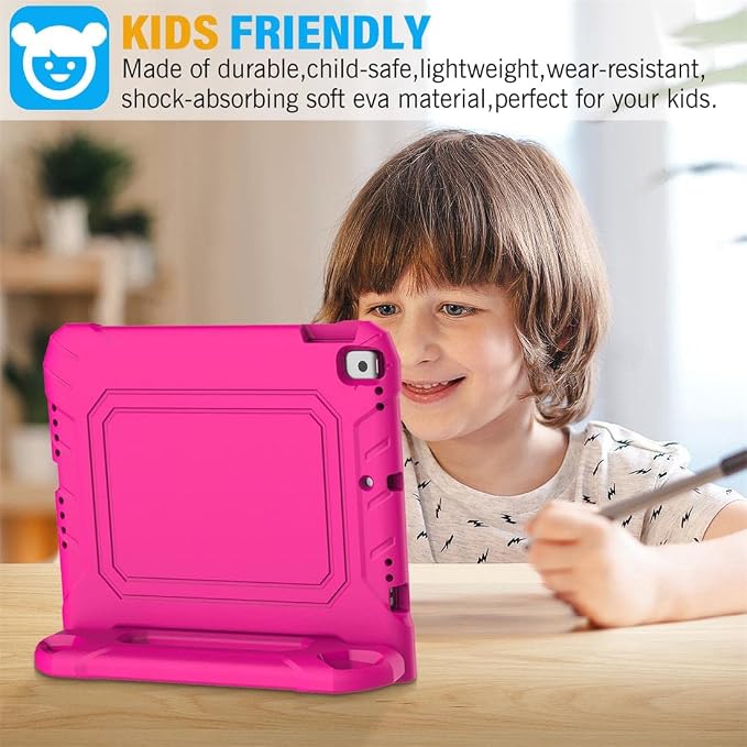 SUPLIK Kids Case for iPad 9th/8th/7th Generation -10.2 inch 2021/2020/2019 Built with Screen Protector Durable Shockproof Handle Stand Case for Apple iPad Gen 9/8/7 Black