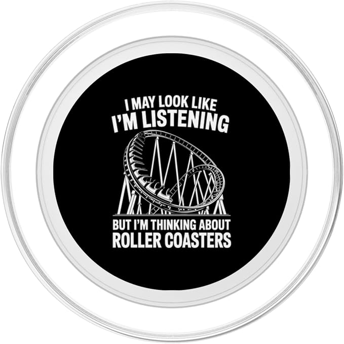 Funny Roller Coaster Art for Men Women Roller Coaster Lover PopSockets PopGrip for MagSafe