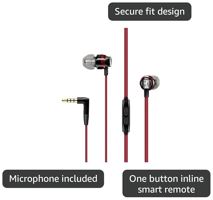 Sennheiser CX 300S in Ear Headphone with One-Button Smart Remote - Black