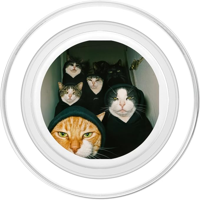 Cat Gang Hoodie Photo Illustration Print PopSockets PopGrip for MagSafe