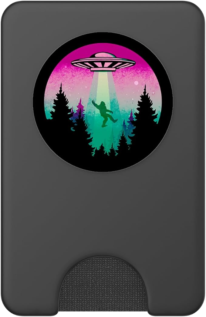 Cryptidcore Aesthetic Sasquatch Bigfoot UFO Alien Abduction PopSockets Adhesive PopGrip