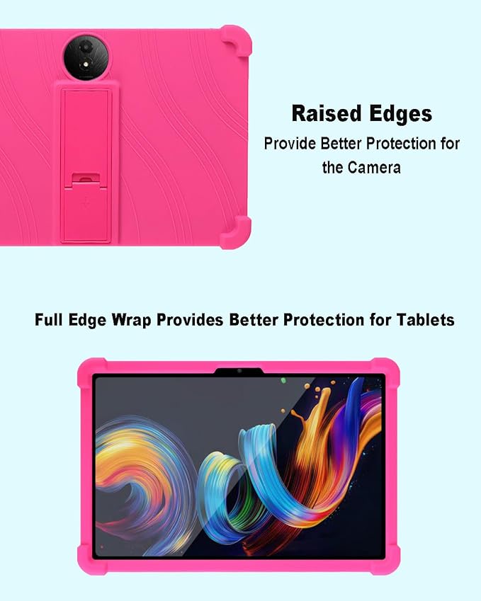 Tablet Case for TCL Nxtpaper 11 Plus Soft Silicone Case with Adjustable Stand Shockproof Protective Cover for TCL Nxtpaper 11 Plus 11.5 inch. (Black)