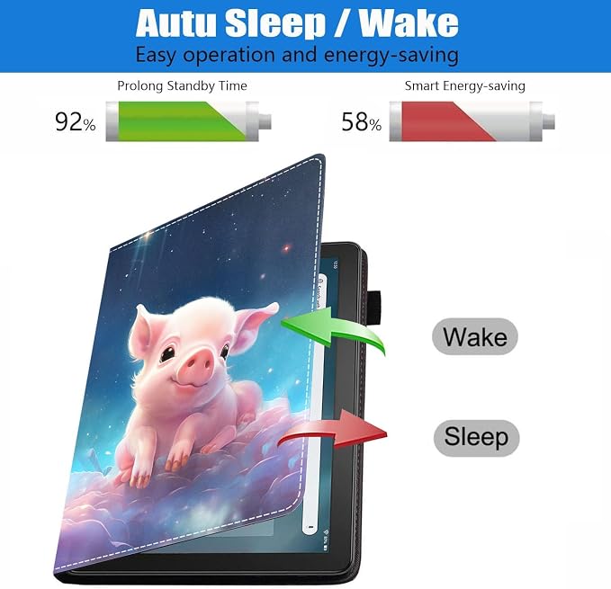 Case for Amazon Kindle Fire HD 10 Tablet (10.1 inch 9th/7th Generation 2019/2017 Release) Slim PU Leather Stand Folio Cover with Auto Wake Sleep Abstract Paint Butterfly