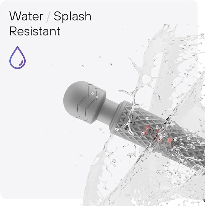 Handheld Cordless Personal Wand Massager – Waterproof, USB Rechargeable, 20 Vibration Patterns, 8 Speeds, Memory Feature, Skin-Soft Silicone for Ultimate Relaxation Tool