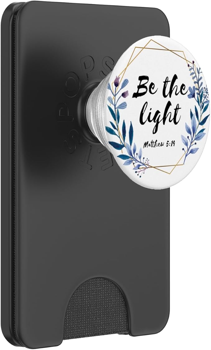 Cute Flowers Christian Bible Verse Gift Matthew 5:14 PopSockets Adhesive PopGrip