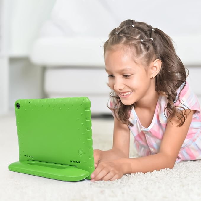 Kids Case for Onn 10.1 Tablet 2024 Gen 4(Model:100135925) ShockproofBlack | Lightweight EVA Foam Foldable Handle Stand Precise Cutouts Kid-Friendly For Daily Use