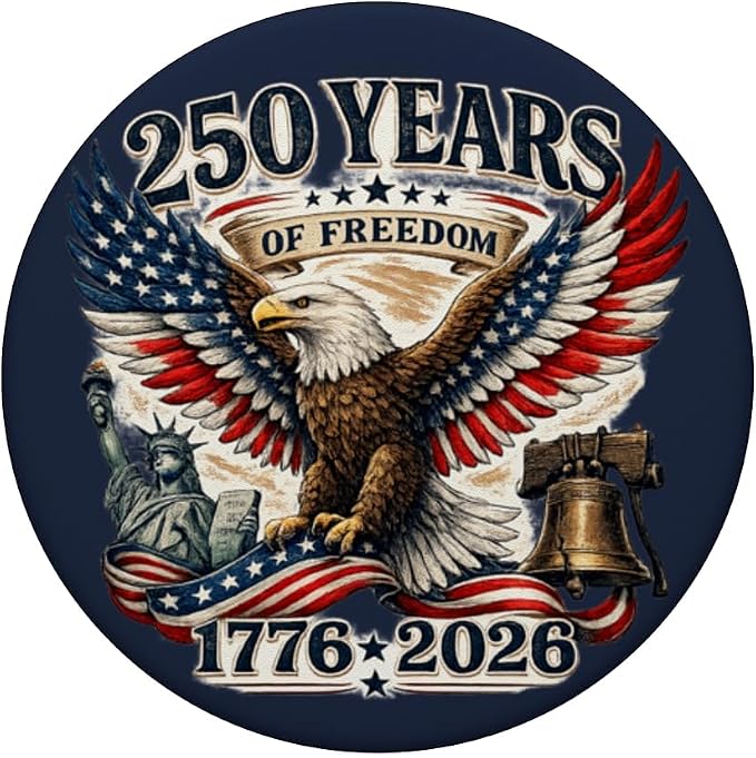 250 Years America Anniversary 250th Independence Day Freedom PopSockets PopGrip for MagSafe