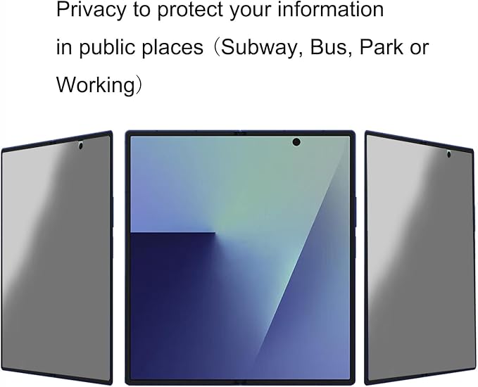 2 Pack Privacy Matte Screen Protector For Samsung Galaxy Z Fold 7 Anti-Spy Anti Glare Inner Soft Film
